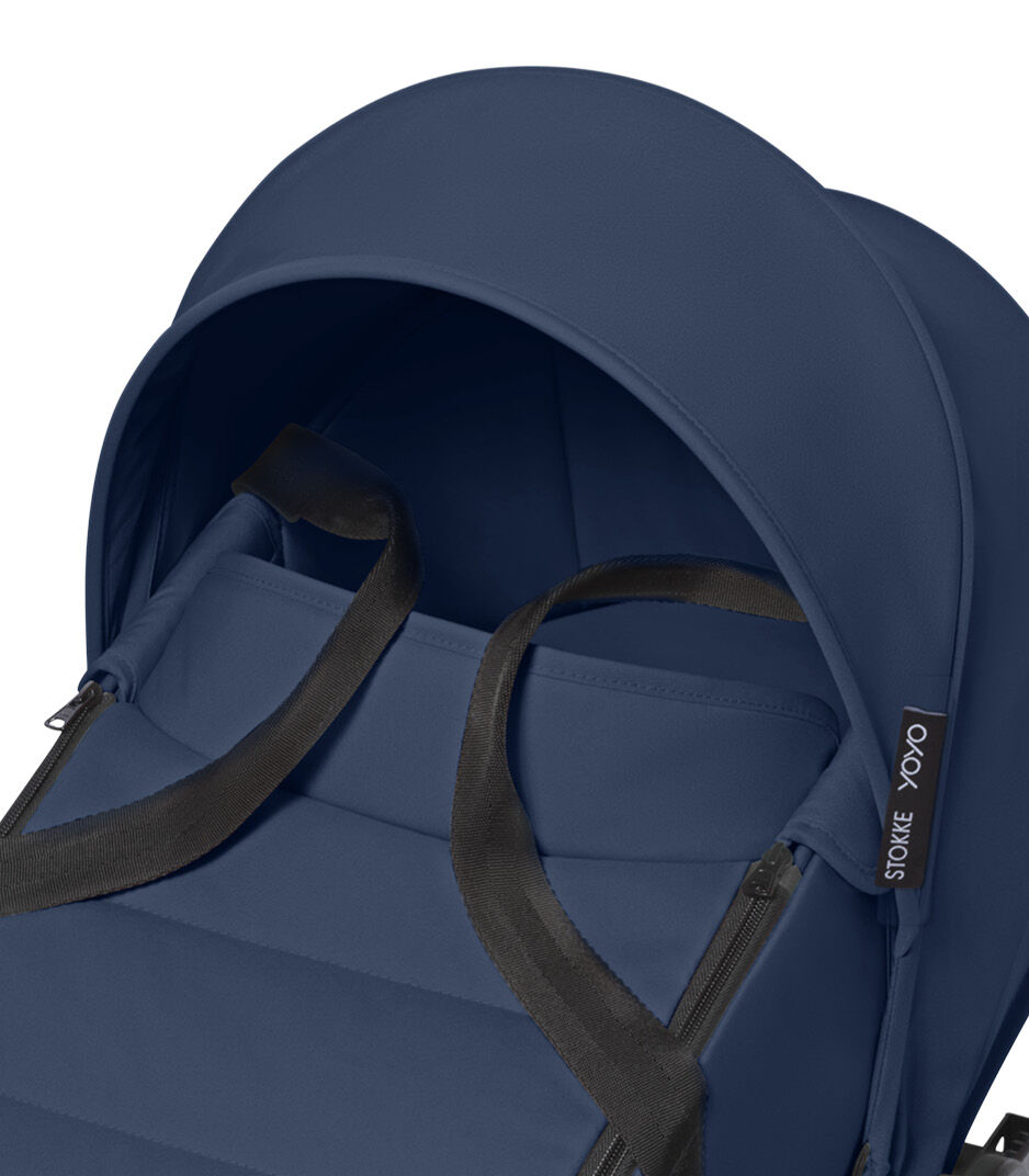 Stokke® YOYO3® Newborn Shell. Navy Blue. Close-up. galery image 10